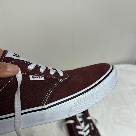Vans Atwood Suede and Canvas Burgundy  and White Classic Sneakers New condition - Picture 3 of 10